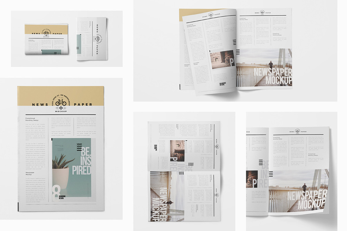 Tabloid Newspaper Mockups, an Advertising Mockup by GfxFoundry (Photo 2 of 7)