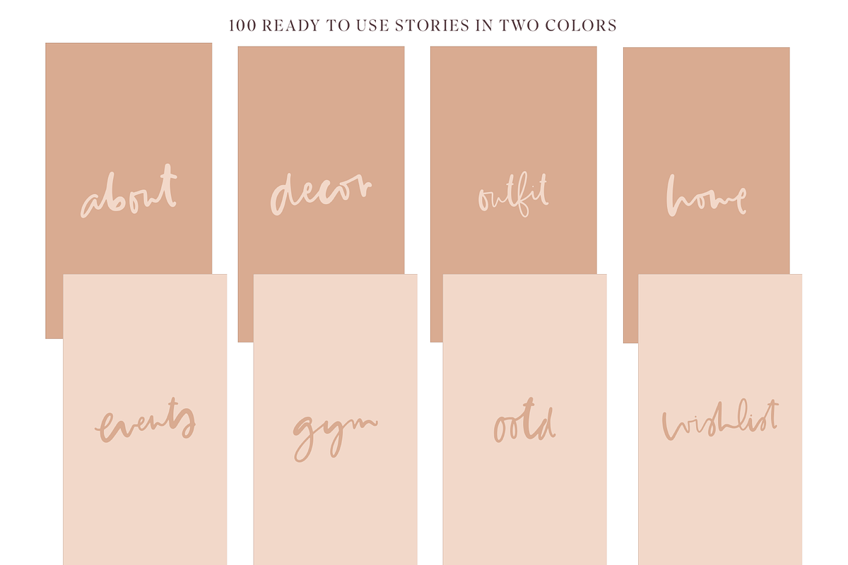 100 Instagram Highlight Covers, a Social Media Template by Stjarna (Photo 2 of 2)