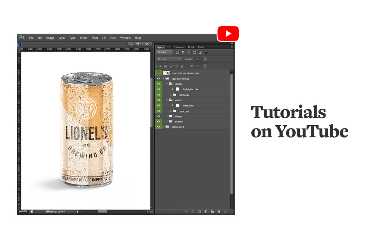 280ml Can Animated Mockup, a Packaging Mockup by rebrandy (Photo 10 of 11)