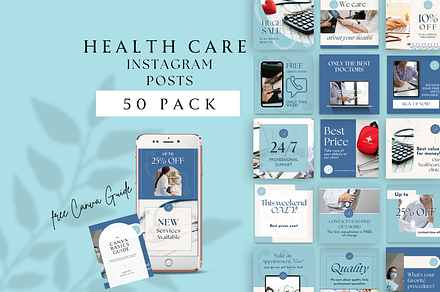 HEALTHCARE INSTAGRAM POSTS, a Social Media Template by Daring Digies