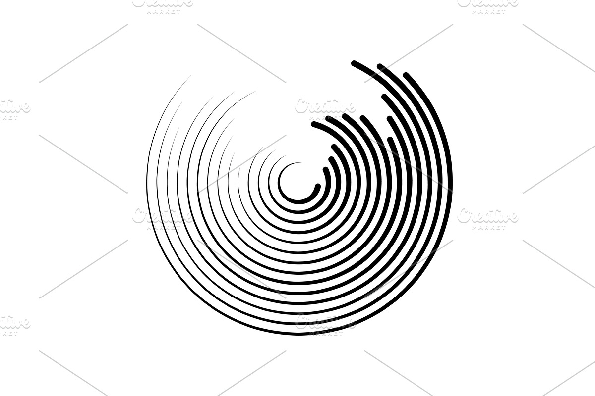 Halftone dotted speed lines, an Illustration by Things for designers