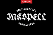 Inkspell Hand-Lettered Blackletter, a Blackletter Font by FontDuo (Thumbnail 1 of 6)