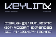 Keylinx – Futuristic SciFi Display, a Sans Serif Font by Drizy (Thumbnail 3 of 10)