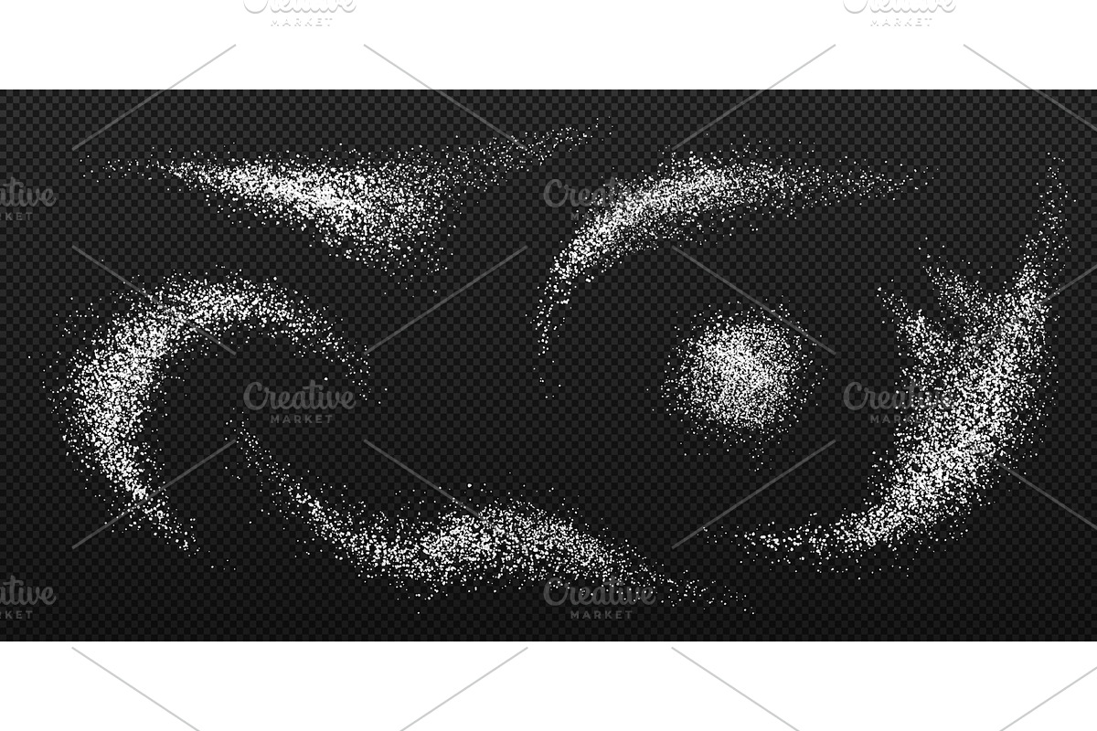 Sugar powder splashes, a Food Illustration by Vector Tradition