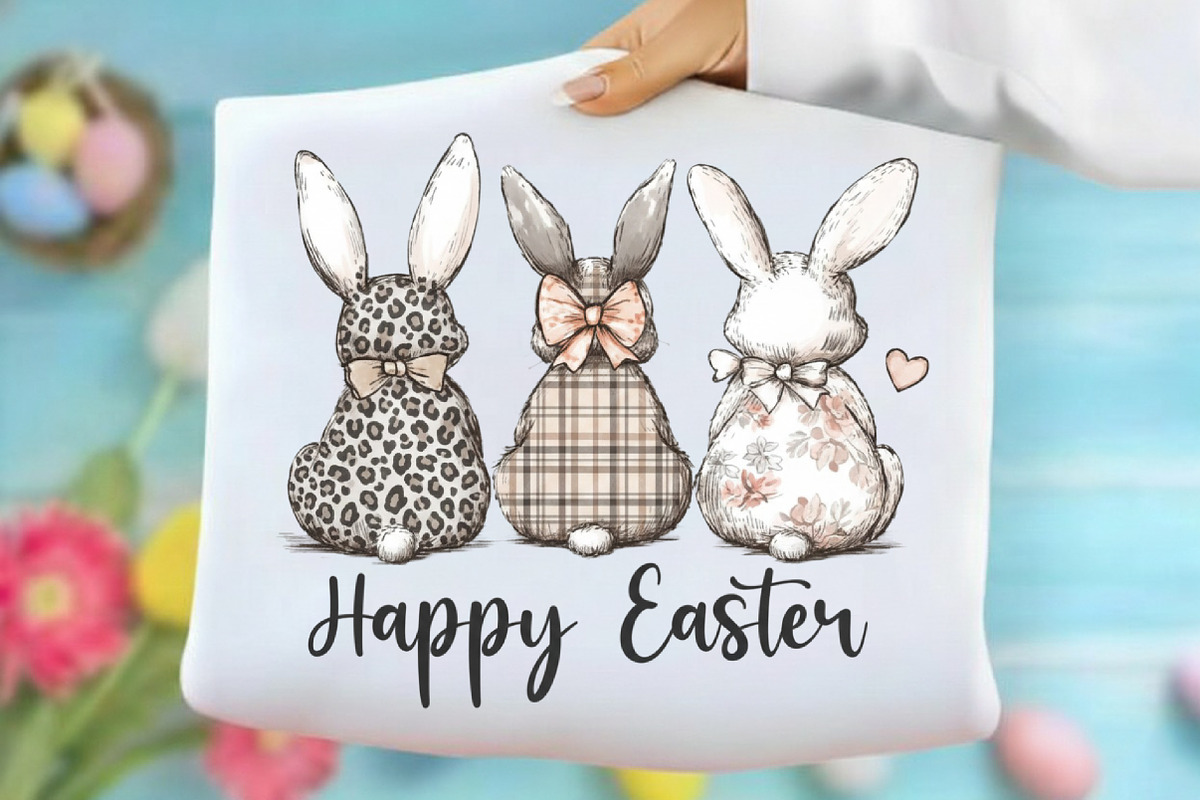 Happy Easter PNG Coquette Easter Bun, an Illustration by designcity5 (Photo 1 of 9)