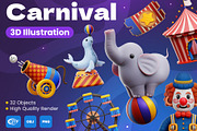Carnival 3D Icons, an Object 3D Model by Rakata Studio (Thumbnail 1 of 7)