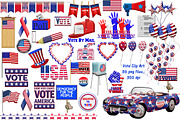 Voting (USA Elections) Clip Art, an Illustration by FrankiesDaughtersDesign (Thumbnail 1 of 5)