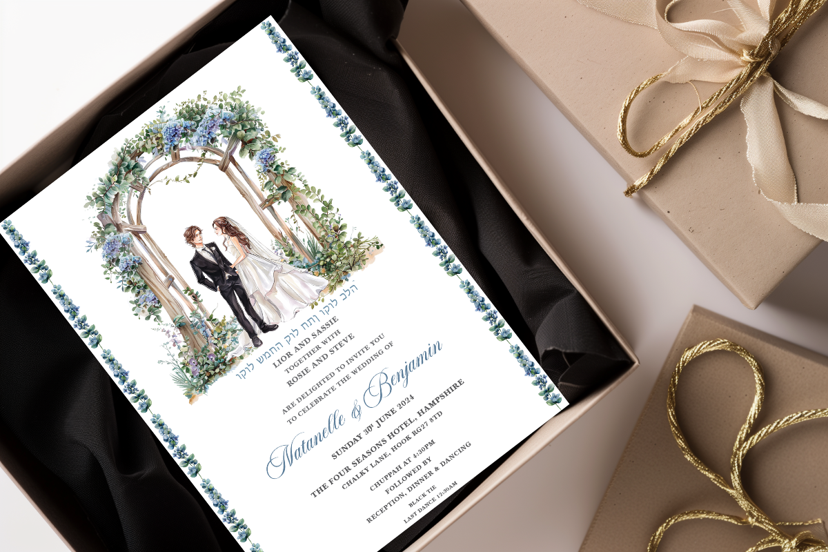 Watercolor Wedding Invitation Card, a Card Template by Isbah_studio (Photo 5 of 8)