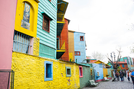The colourful buildings of la boca stock picture