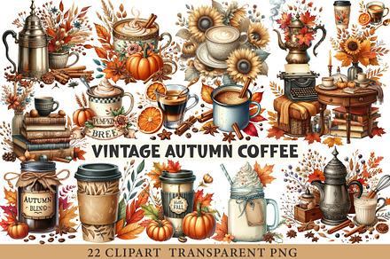 Vintage Autumn Coffee Sublimation