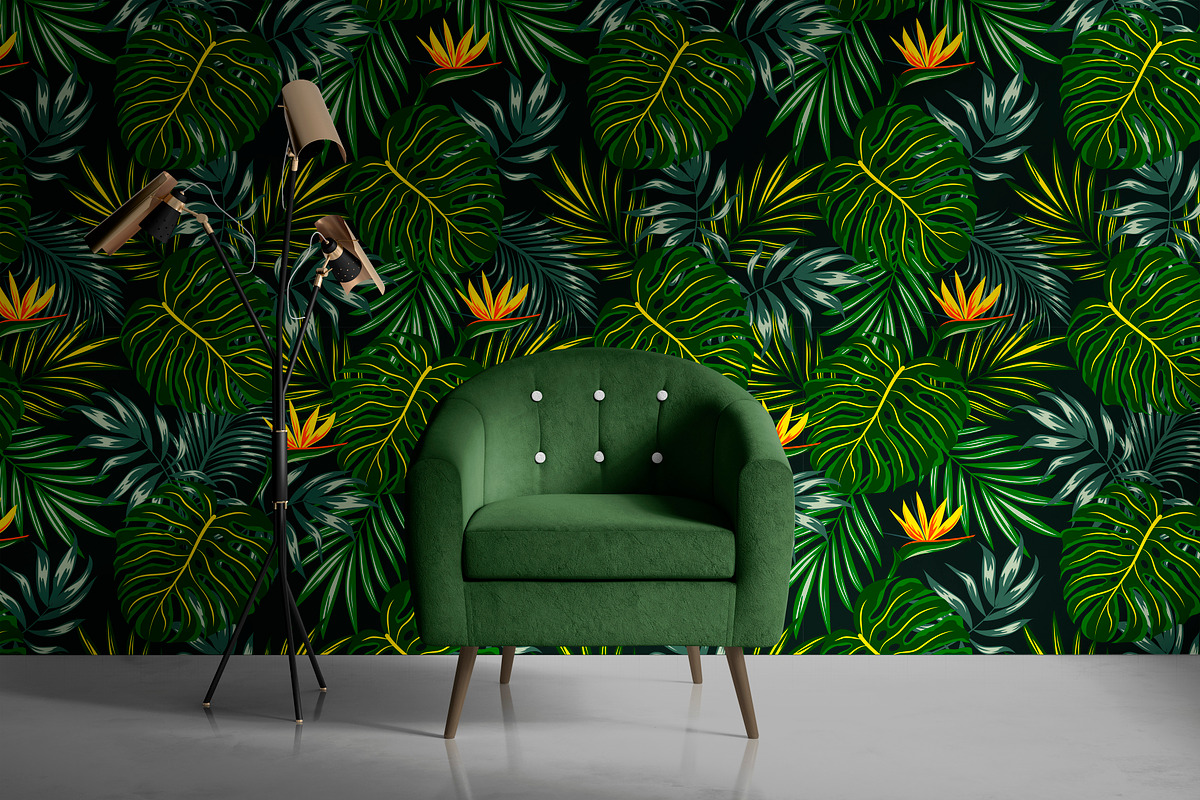 Tropical seamless patterns & leaves, a Pattern Graphic by EltaMaxArt (Photo 12 of 15)
