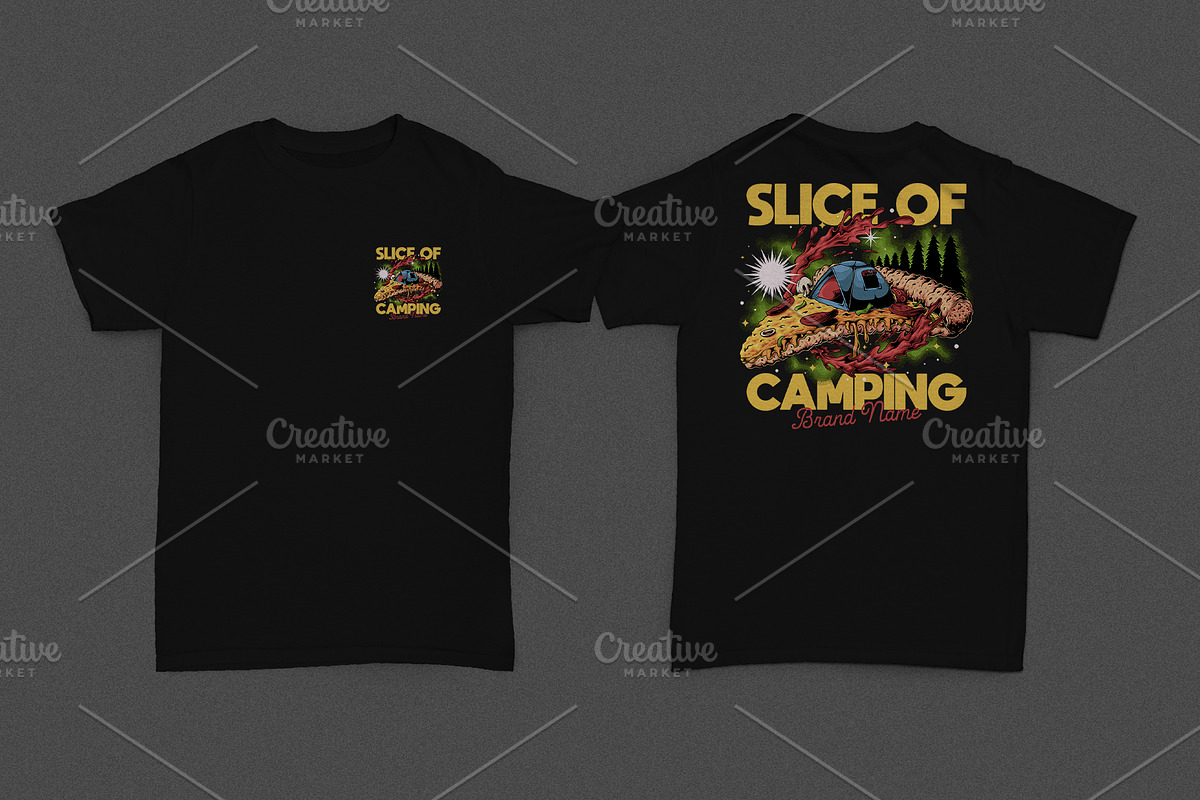 Camping Tent on Giant Pizza Slice, a Branding & Logo Template by Judsart (Photo 2 of 3)