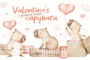 Valentine's Capybara illustration, an Illustration by Fedulova Art (Thumbnail 1 of 9)