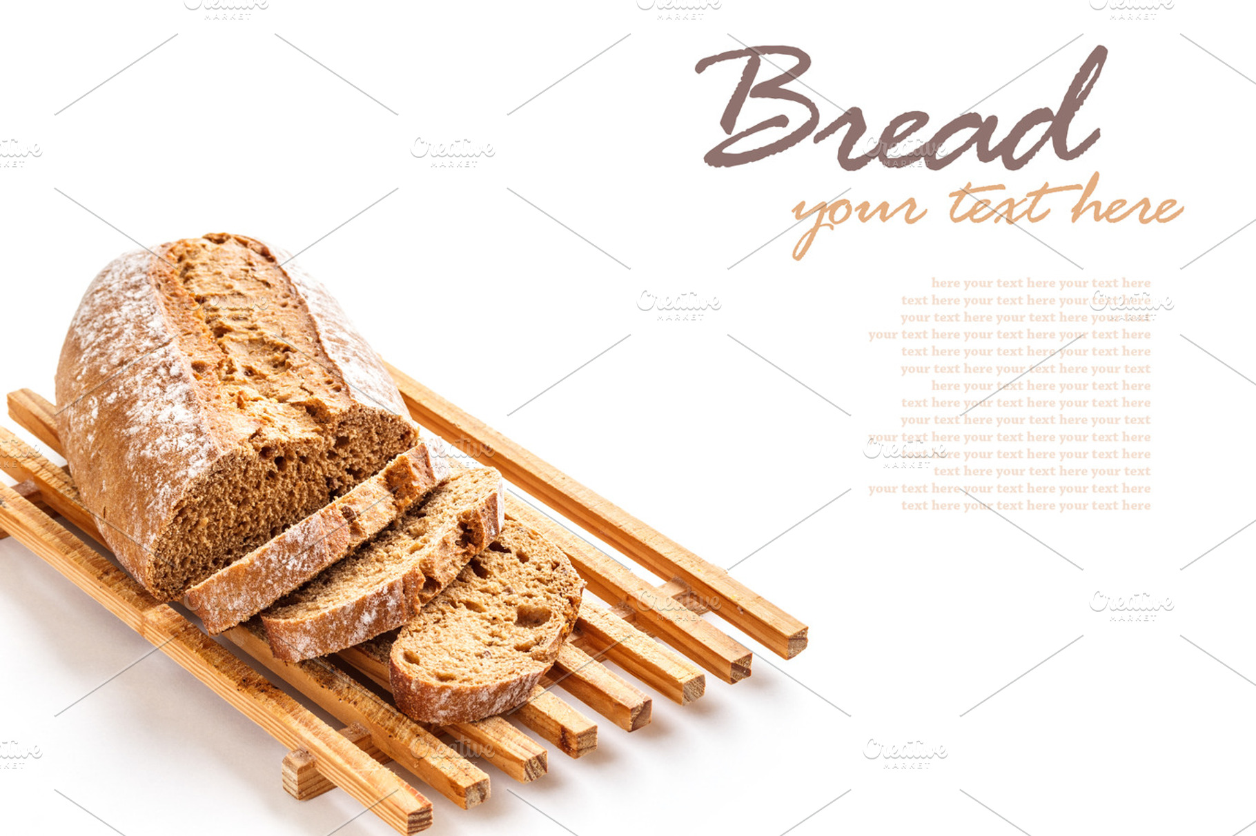 Fresh loaf of bread stock photo containing bakery and bread