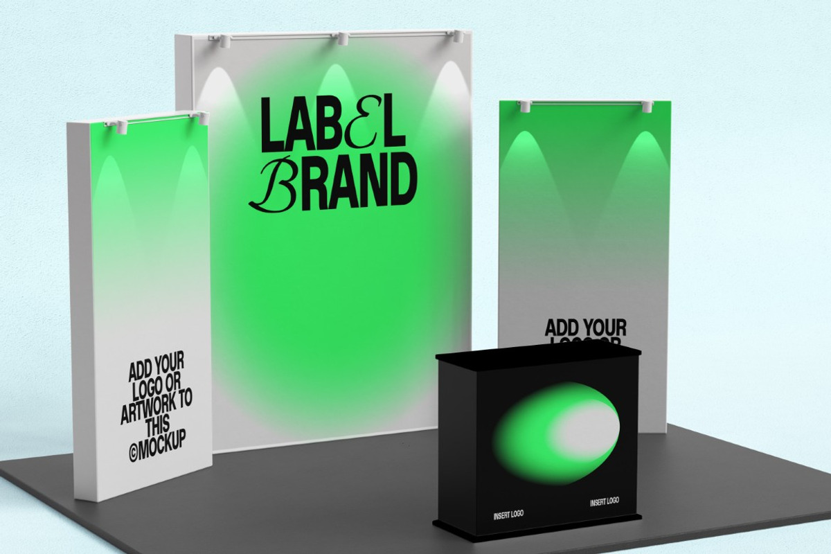 Booth Exhibition Mockup, a Mockup by graphicook (Photo 3 of 4)