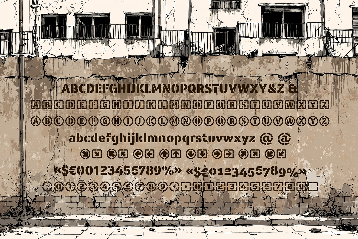 WATERFIELD Stencil, a Sans Serif Font by deFharo (Photo 4 of 13)