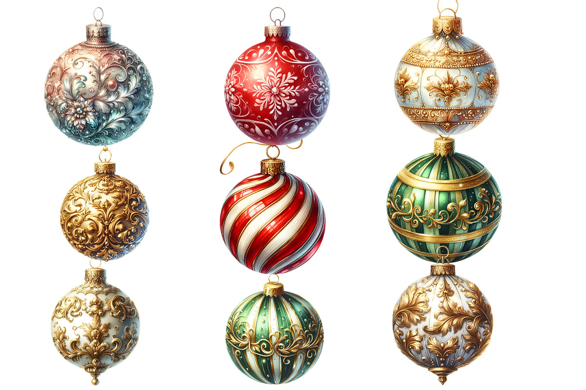 Christmas Ornaments Clipart, an Illustration by Designworld (Photo 3 of 5)
