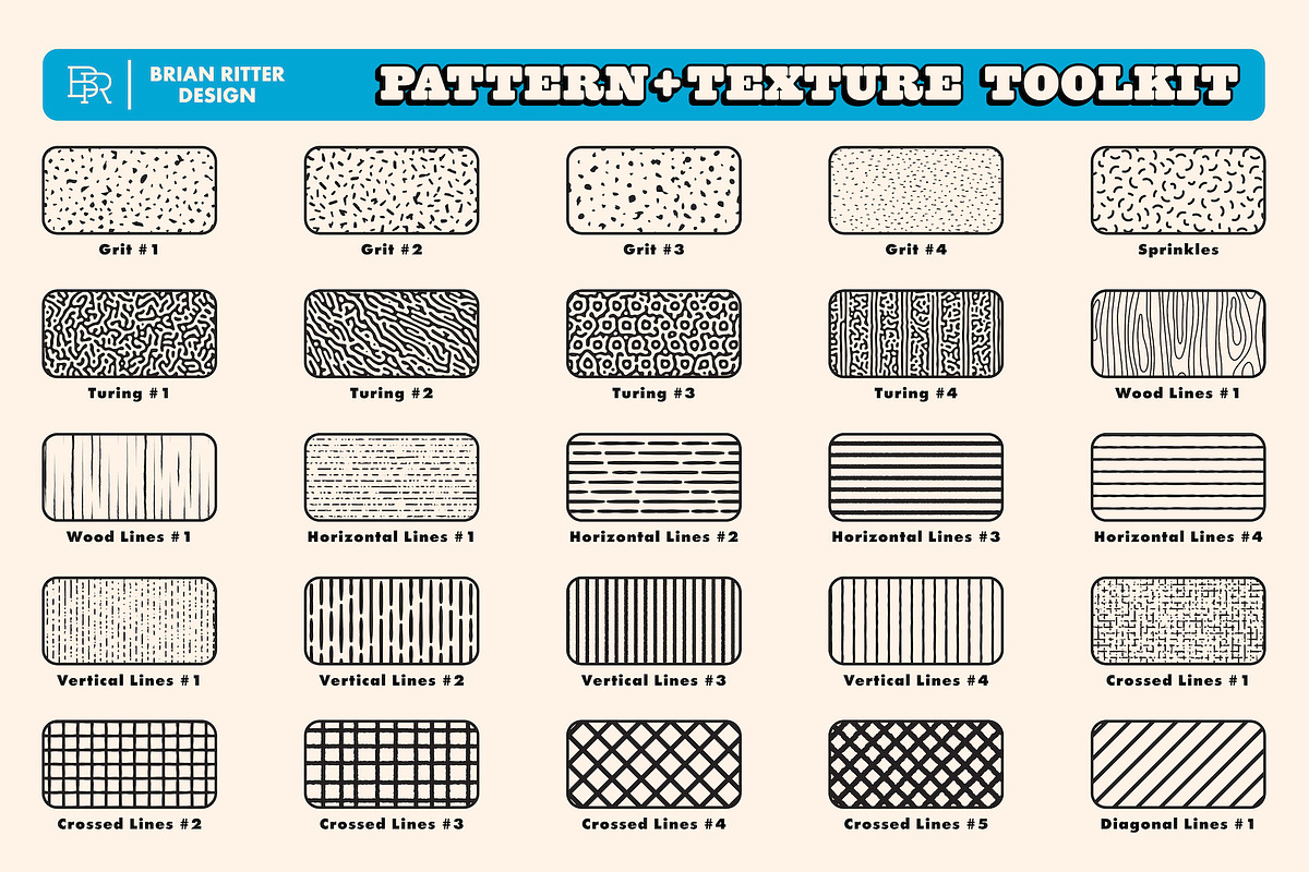 Pattern + Texture Toolkit, a Brush Add-On by Brian Ritter Design (Photo 5 of 8)