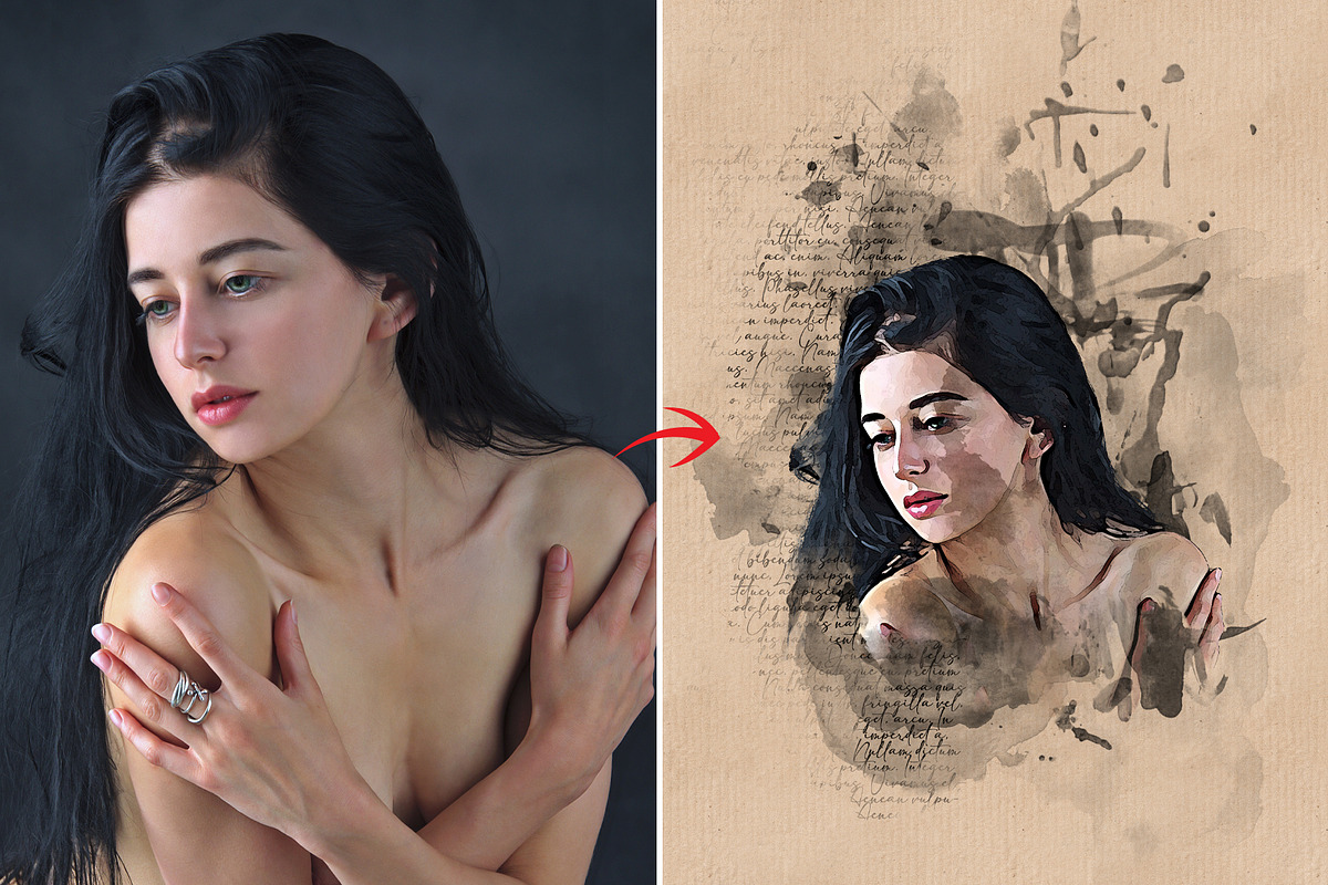 Watercolor Mixed Media Art Effect, an Action Add-On by Photoshop Action (Photo 3 of 12)