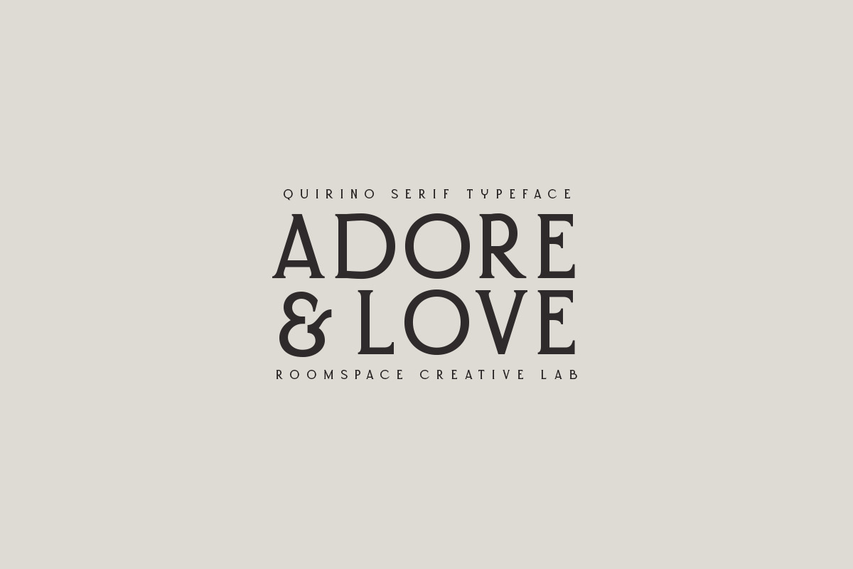 Quirino - Serif Typeface, a Serif Font by roomspace creative lab (Photo 2 of 13)