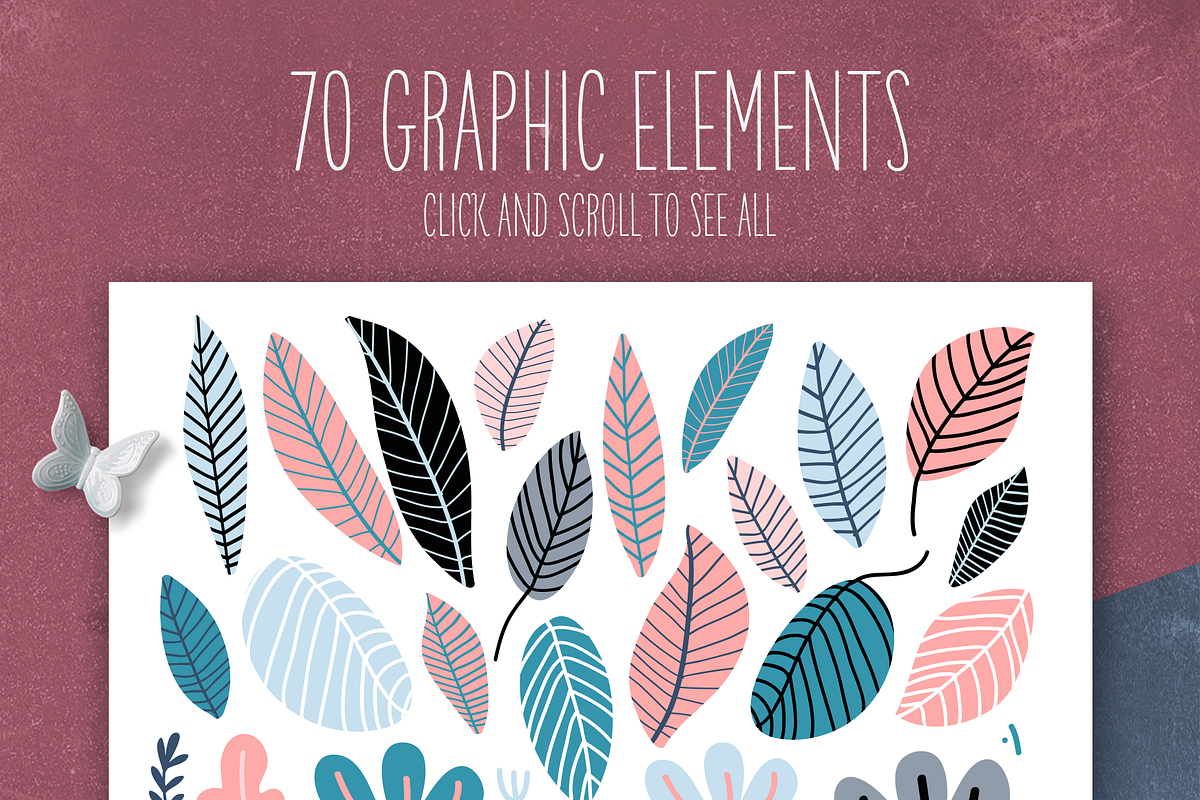 Gentle Garden Patterns & Elements, a Pattern Graphic by Uniyok (Photo 6 of 7)