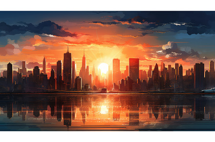 cityscape beauty scene sun landscape, an Architecture Photo by pikepicture