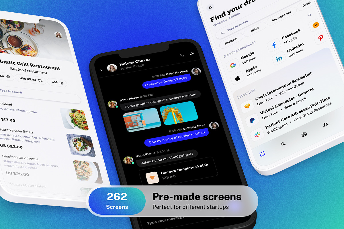 Droid - Multipurpose Mobile UI Kit, an UI Kit Template by WhiteUI.Store