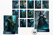 Greek Sea Gods Digital Papers, a Person Illustration by ThatsDesignArt (Thumbnail 6 of 10)