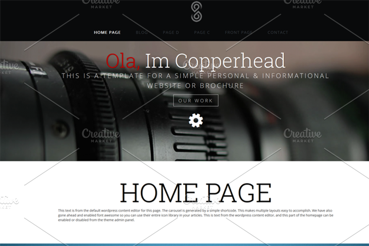 Copperhead Wordpress Theme, a WordPress Template by Made in Cardiff (Photo 1 of 3)