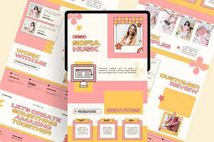 Portfolio Canva Website Template, a Landing Page Template by Anna Design Studio