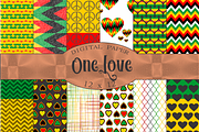 Rasta Colors Digital Paper scrapbook, a Pattern Graphic by Kiwi Fruit Punch (Thumbnail 1 of 4)