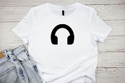 Headphone Silhouette SVG, a Technology Illustration by newminddesign (Thumbnail 2 of 10)