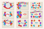 Birthday wish banner set design, an Illustration by Tanuart (Thumbnail 1 of 10)