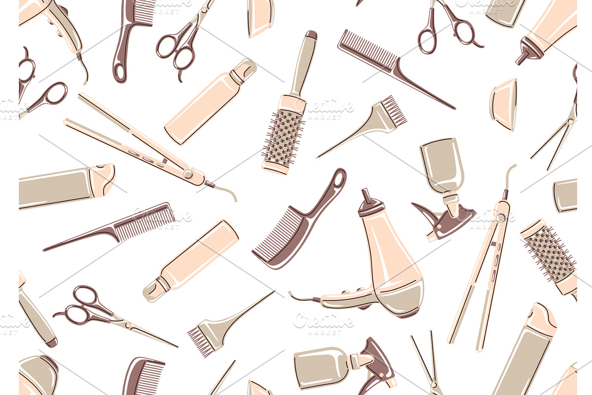 Barbershop seamless pattern with, a Pattern Graphic by incomible