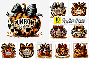 Cow Print Pumpkin Season PNG Bundle, a Graphic by Clipart Studio (Thumbnail 1 of 11)