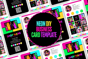 Business Card Template Neon, a Business Card Template by SunshineStudioBoutique (Thumbnail 2 of 10)