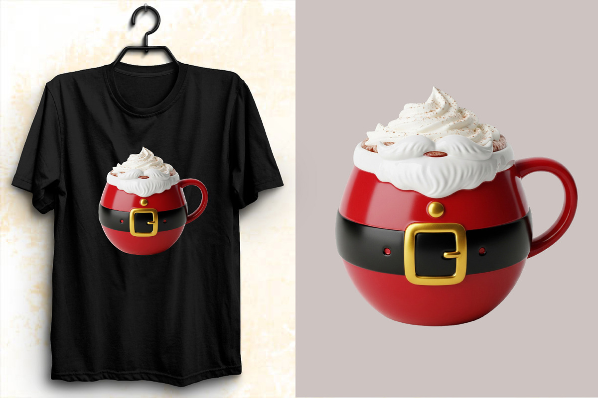 Cute Christmas Hot Cocoa Cup Clipart, an Illustration by SVGArt (Photo 5 of 8)