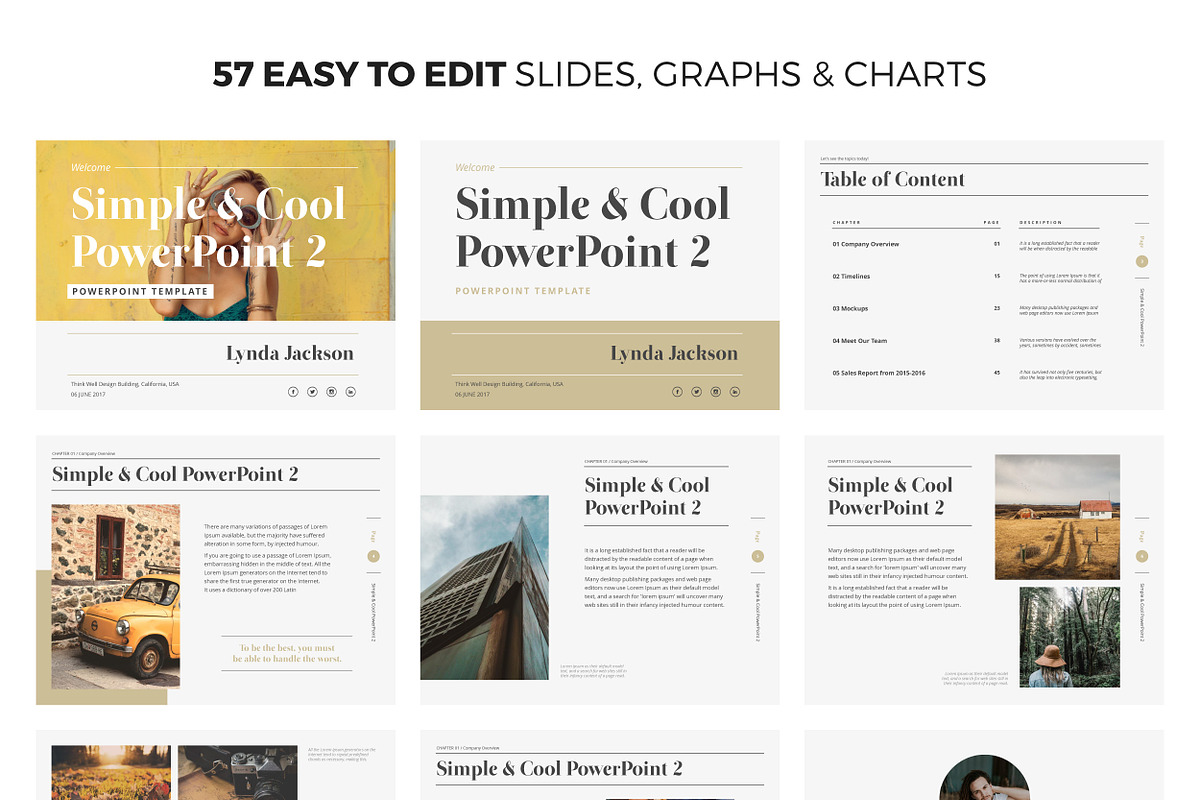 Simple & Cool PowerPoint Template 2, a Presentation Template by Wipavee (Photo 4 of 5)