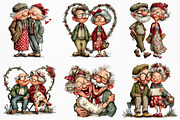 Romantic Elderly Couple Png Bundle, an Illustration by Craft Nest (Thumbnail 3 of 11)