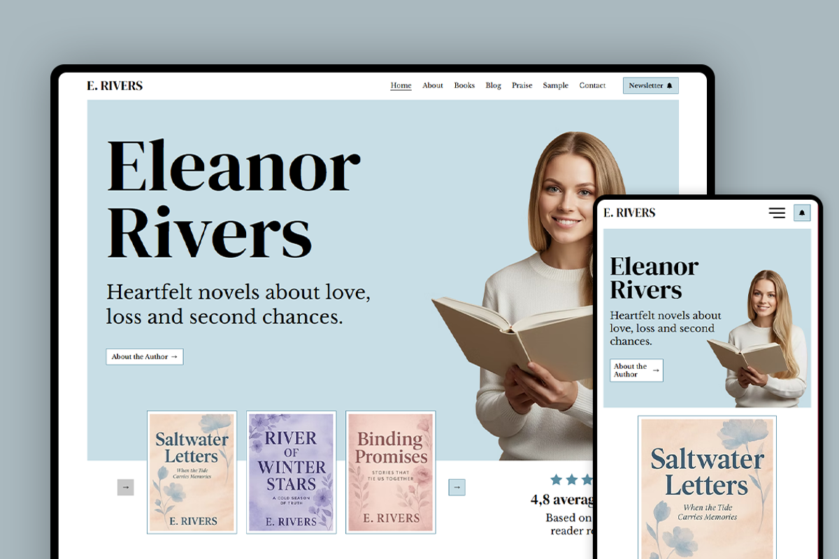 Author - Wix Studio Website, a Wix Template by Kitteeh (Photo 1 of 13)
