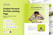 Alex Student Personal Portfolio Page, a Landing Page Template by trabaskriya (Thumbnail 1 of 5)