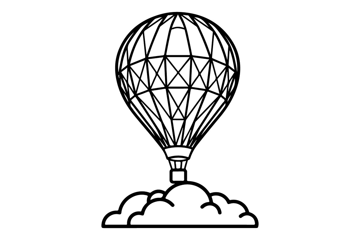 Hot Air Balloon Silhouette Bundle, an Object Illustration by Gaye Art (Photo 11 of 31)