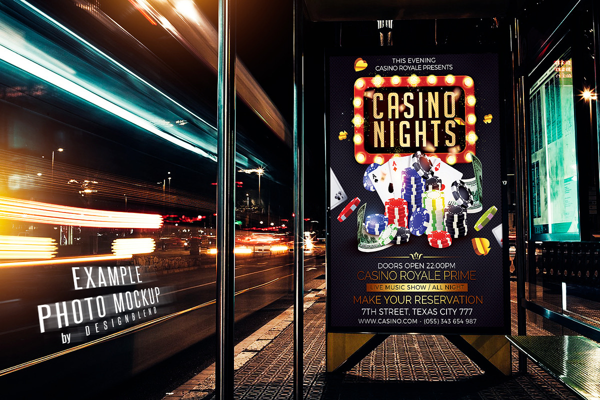 Casino Night Flyer Template PSD, a Flyer Template by designblends@gmail.com (Photo 3 of 3)