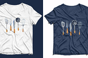 Watercolor ANTIQUE KITCHEN UTENSILS, an Object Graphic by JennyColorArt (Thumbnail 5 of 5)