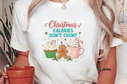Calories Don't Count, Xmas PNG, an Illustration by DreamArtGraphic (Thumbnail 5 of 5)