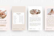 Canva Massage Therapist templates, a Social Media Template by LiliesandBerries (Thumbnail 13 of 21)