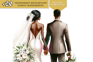 Bride And Groom Back Clipart Wedding