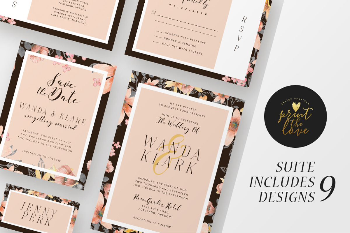 Wedding Invitation Suite - Wanda, an Invitation Template by Print The Love Boutique (Photo 8 of 10)
