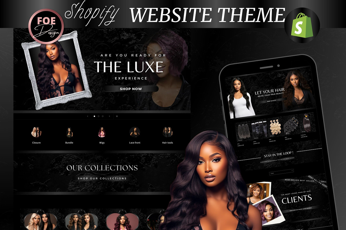 Shopify Theme for Hair stylist, a Shopify Template by Foedesigner (Photo 1 of 8)