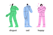 Characters expressing basic emotions, a Person Illustration by Good Studio (Thumbnail 2 of 3)